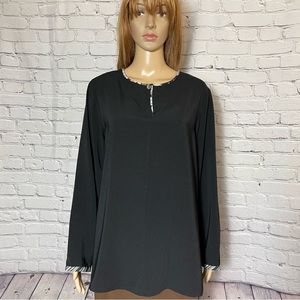 Vintage Koos Of Course! Black Long Sleeve Tunic Size M